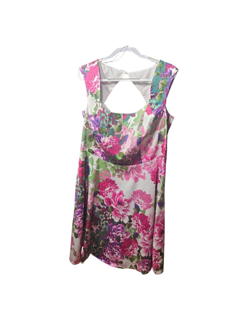 Db Establish 1962 Floral Sleeveless Dress With Back Cutout Size 20 Womens Polyes